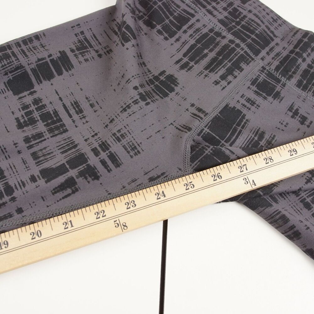 Zella Daily High Waisted Black Gray Grid Print Leggings Girls Sz XL 14/16 - Picture 8 of 11